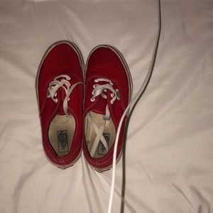 Red vans , Size 3.5